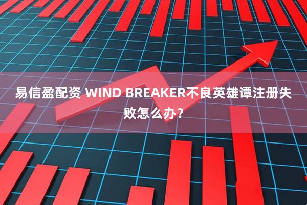 易信盈配资 WIND BREAKER不良英雄谭注册失败怎么办？